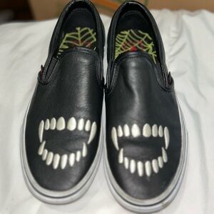 Vans Vampire Teeth Patent Leather Slip Ons